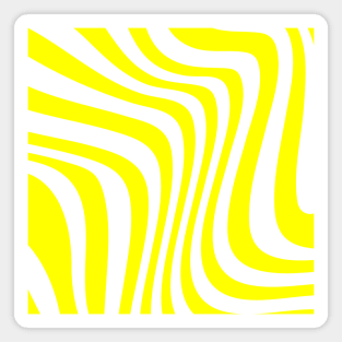 Yellow Wavy Pattern #007 Magnet